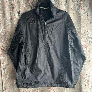 L.L. Bean Men's Black Windbreaker Jacket - hidden hood